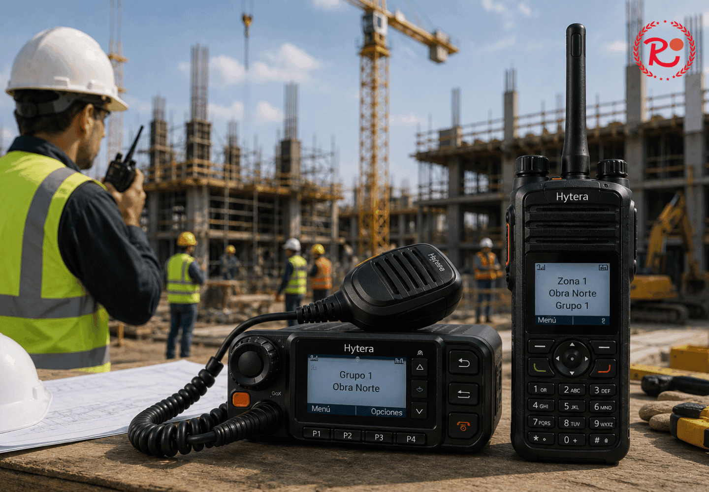 Radios Hytera para construcción