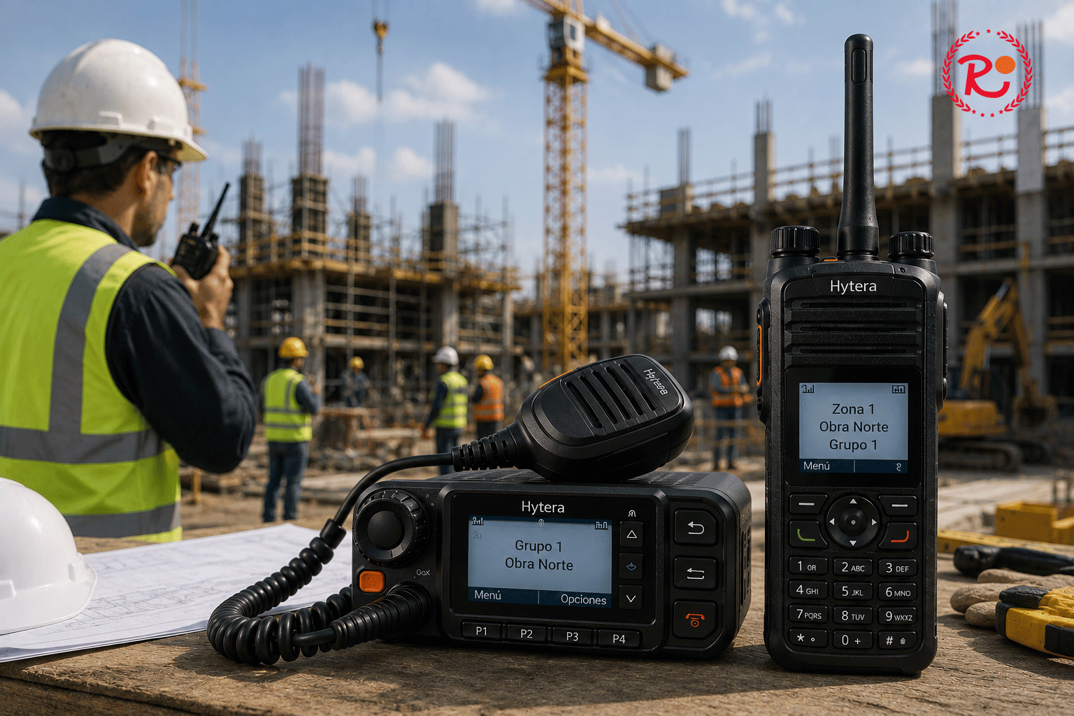 Radios Hytera para construcción
